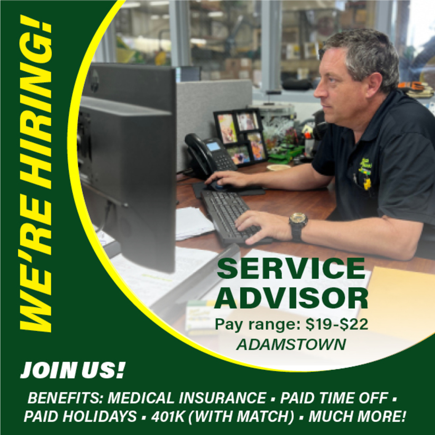 Service Advisor 0110 job at Deer Country Farm & Lawn Inc. in Adamstown